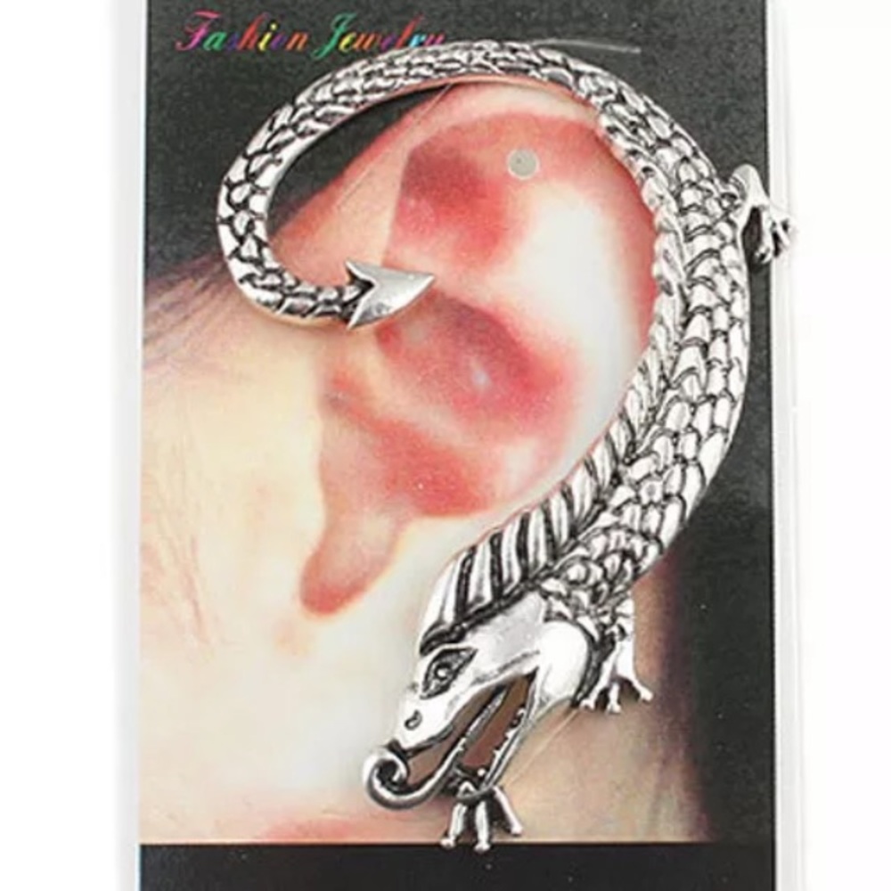 Dragon pierced earring cuff. NIB